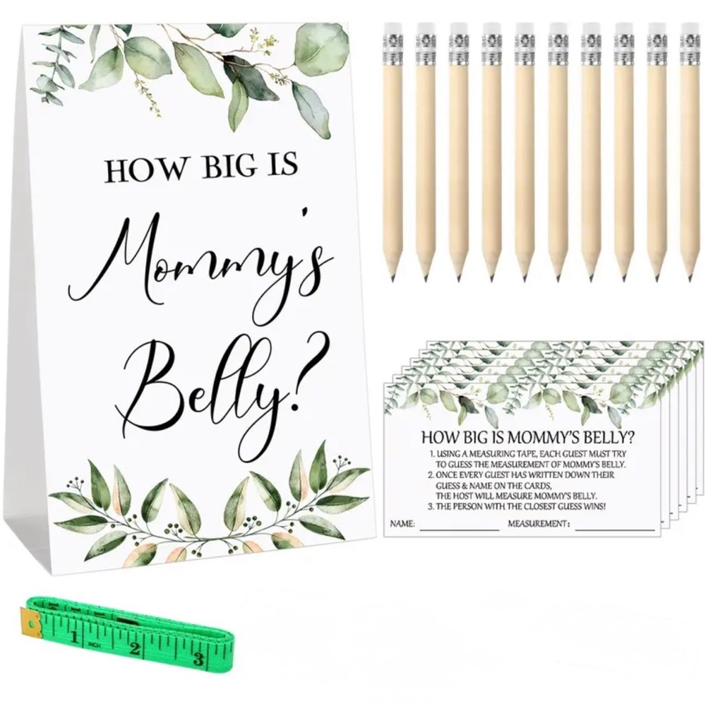 Greenery Baby Shower Game Set